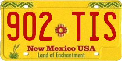 NM license plate 902TIS