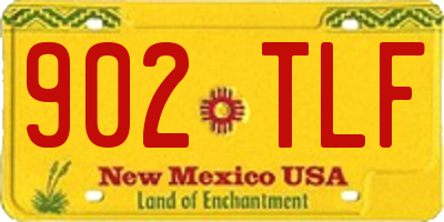 NM license plate 902TLF