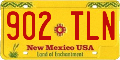 NM license plate 902TLN