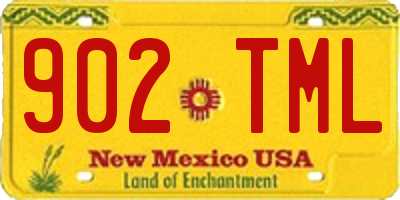 NM license plate 902TML