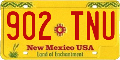 NM license plate 902TNU
