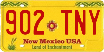 NM license plate 902TNY