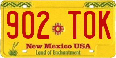 NM license plate 902TOK