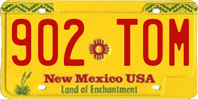 NM license plate 902TOM