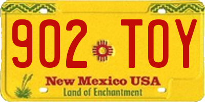 NM license plate 902TOY