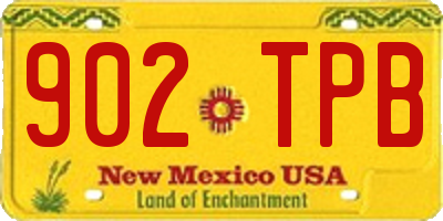 NM license plate 902TPB