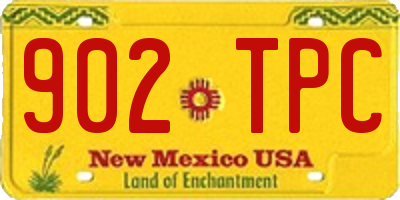 NM license plate 902TPC