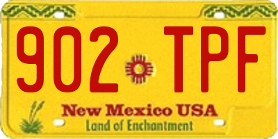NM license plate 902TPF