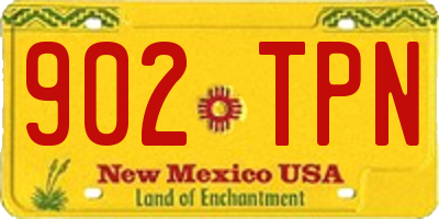 NM license plate 902TPN