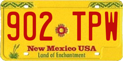 NM license plate 902TPW