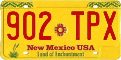 NM license plate 902TPX
