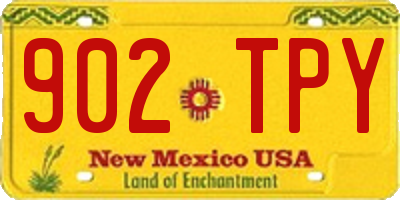 NM license plate 902TPY