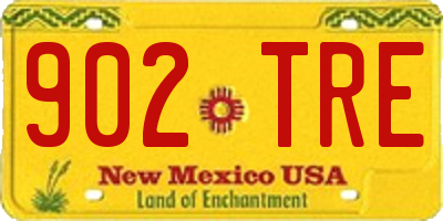 NM license plate 902TRE