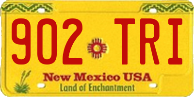 NM license plate 902TRI