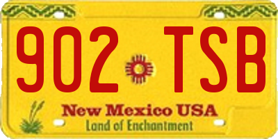 NM license plate 902TSB