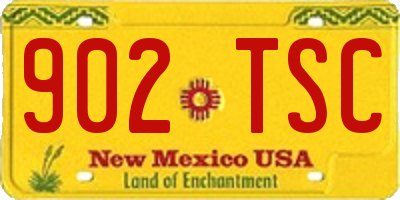 NM license plate 902TSC