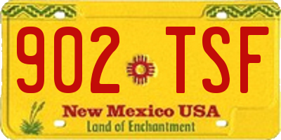 NM license plate 902TSF