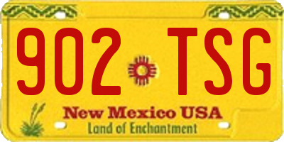 NM license plate 902TSG