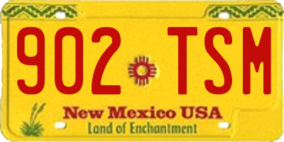 NM license plate 902TSM