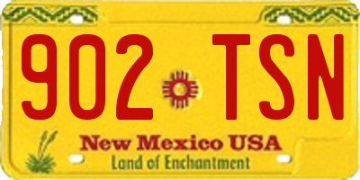 NM license plate 902TSN