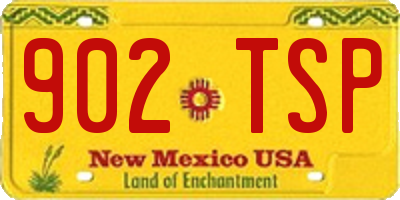 NM license plate 902TSP