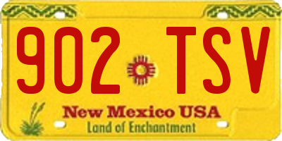 NM license plate 902TSV