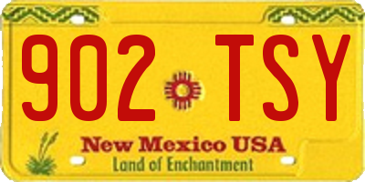 NM license plate 902TSY