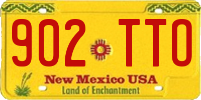 NM license plate 902TTO