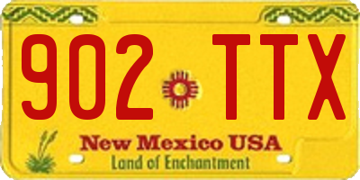 NM license plate 902TTX