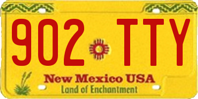 NM license plate 902TTY