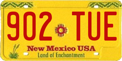 NM license plate 902TUE