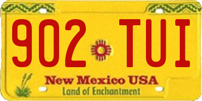 NM license plate 902TUI