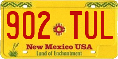 NM license plate 902TUL