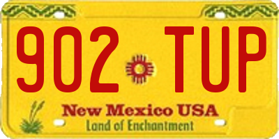 NM license plate 902TUP