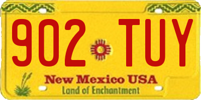 NM license plate 902TUY
