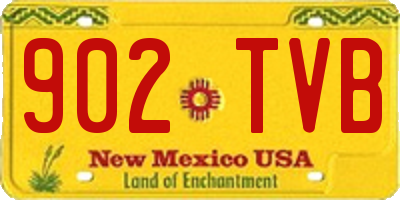 NM license plate 902TVB