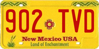 NM license plate 902TVD