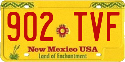 NM license plate 902TVF