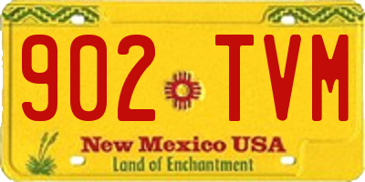 NM license plate 902TVM
