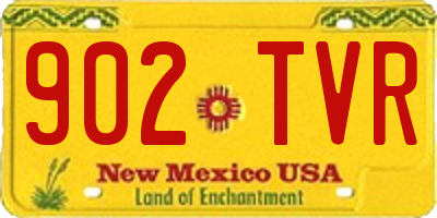 NM license plate 902TVR