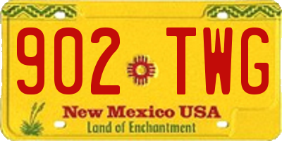 NM license plate 902TWG