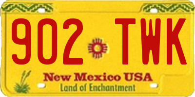 NM license plate 902TWK