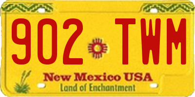 NM license plate 902TWM