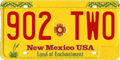NM license plate 902TWO