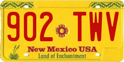 NM license plate 902TWV