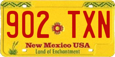 NM license plate 902TXN