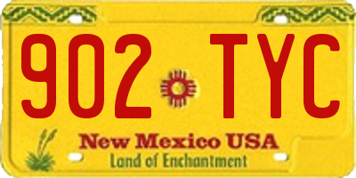 NM license plate 902TYC