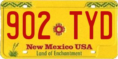 NM license plate 902TYD