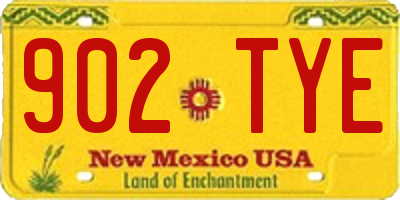 NM license plate 902TYE