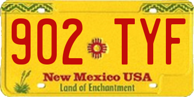 NM license plate 902TYF